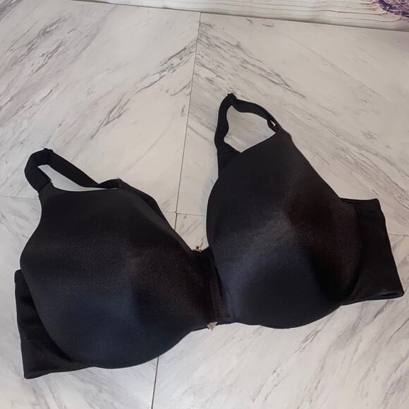 Cacique Black Invisible Backsmoother Lightly Lined Balconette Bra 44DD - Picture 2 of 10